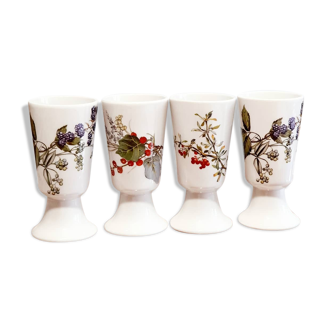 Lot de 4 mazagrans en porcelaine