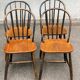 Set of 4 vintage spindle chairs in Windsor/Scandinavian style.