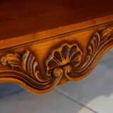 Silver display case in cherry wood