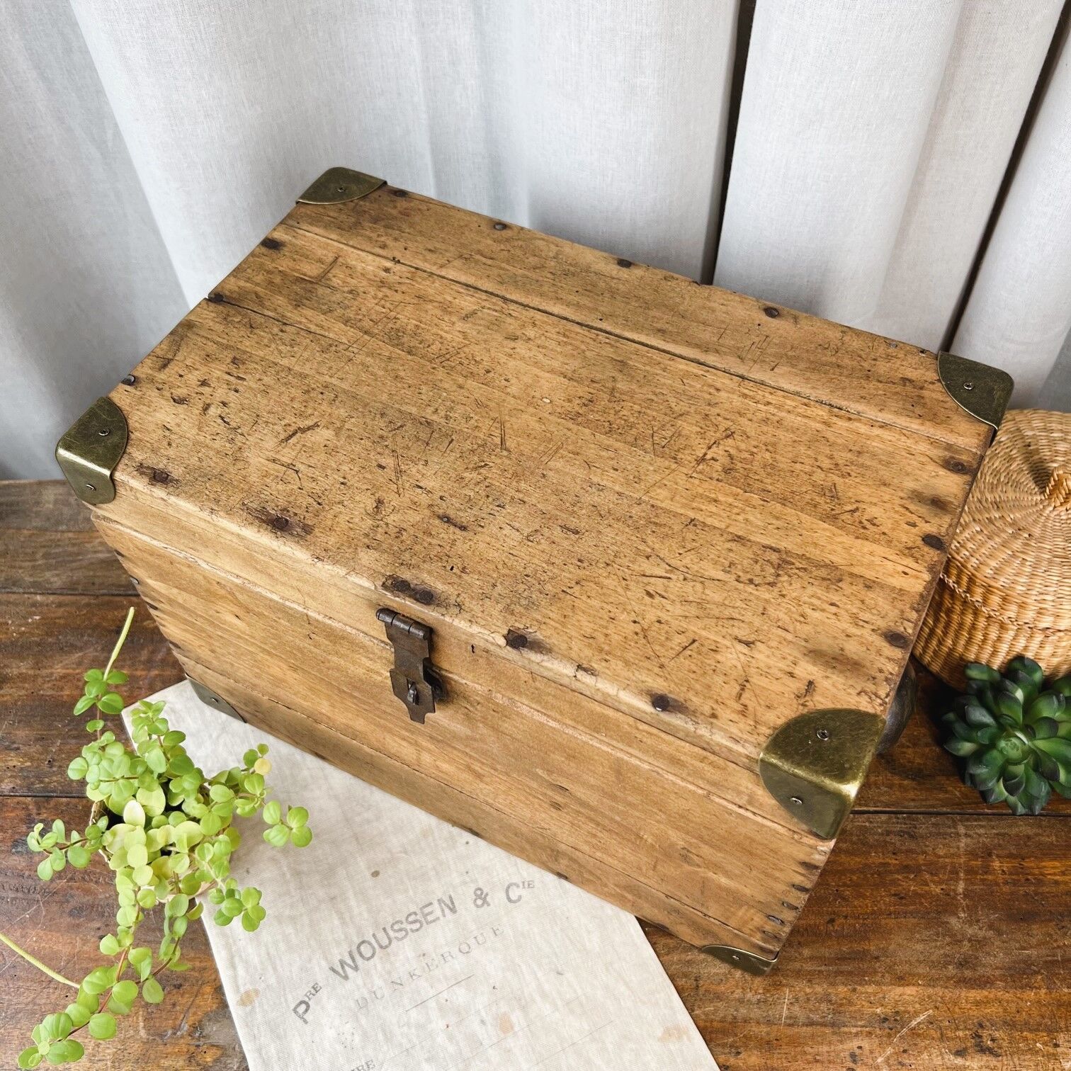 Raw wood tool box