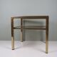 Vintage side table in brass and smoked glass, De Knudt, Belgium, 1970