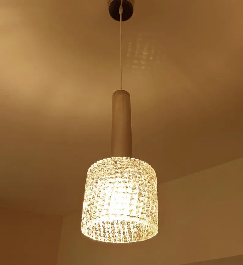 Vintage Kalmar Murano Glass Pendant Light