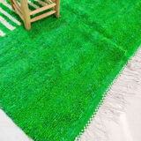 Pure wool carpet Berber style green 282 X 187 CM