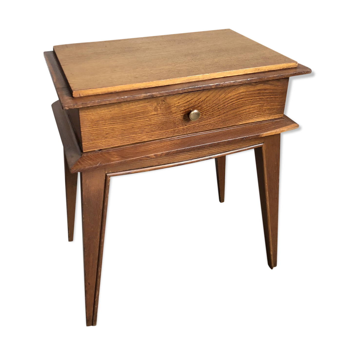 Vintage oak bedside table