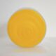 Frosted glass carafe with yellow bottom