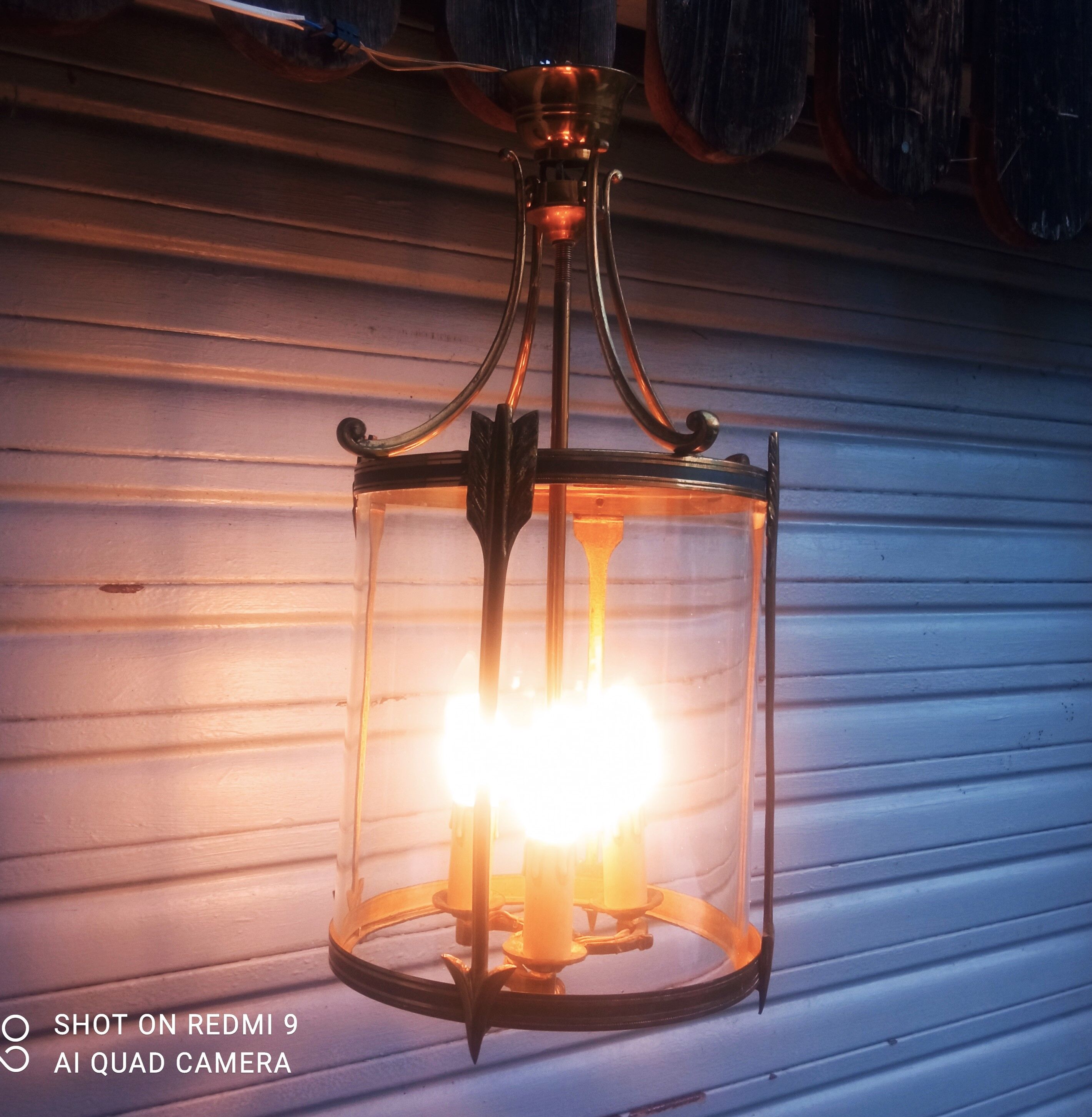 Bronze and brass lantern in Empire style - 4,400 kg!