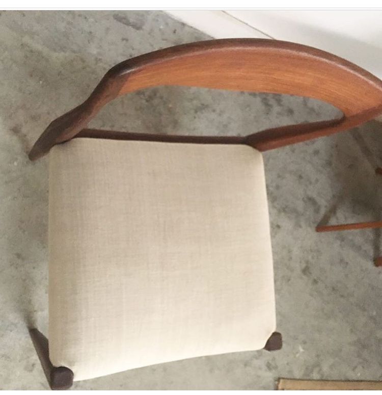 Chaise scandinave teck et lin