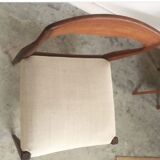 Scandinavian chair teak and linen