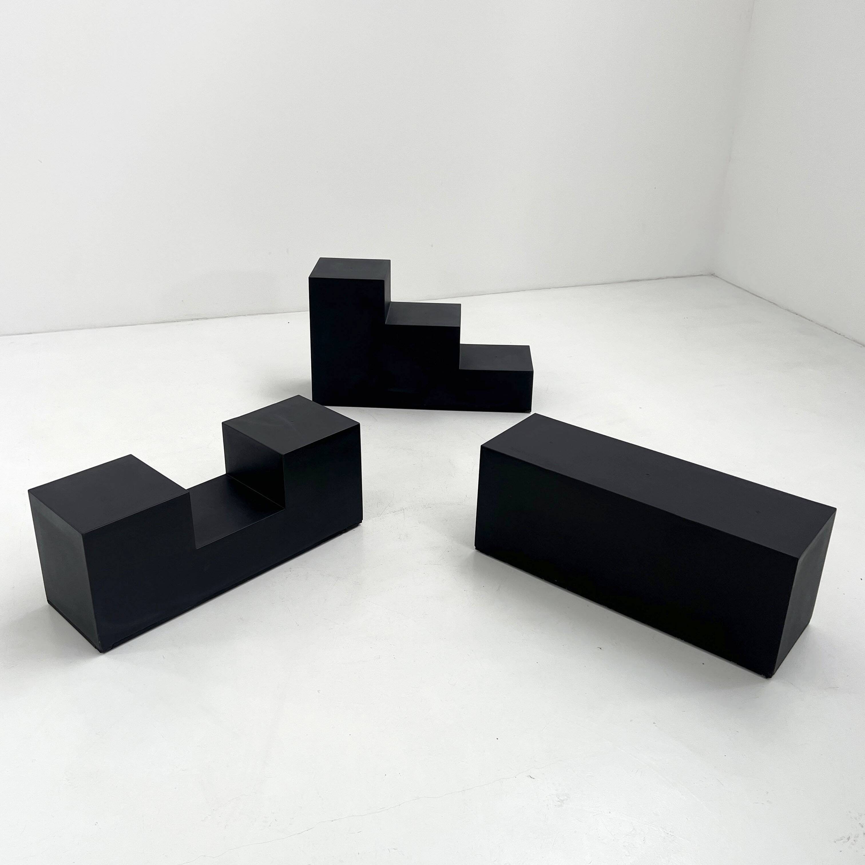 Set of 3 coffee tables Gli Scacchi by Mario Bellini for C&B Italia,
