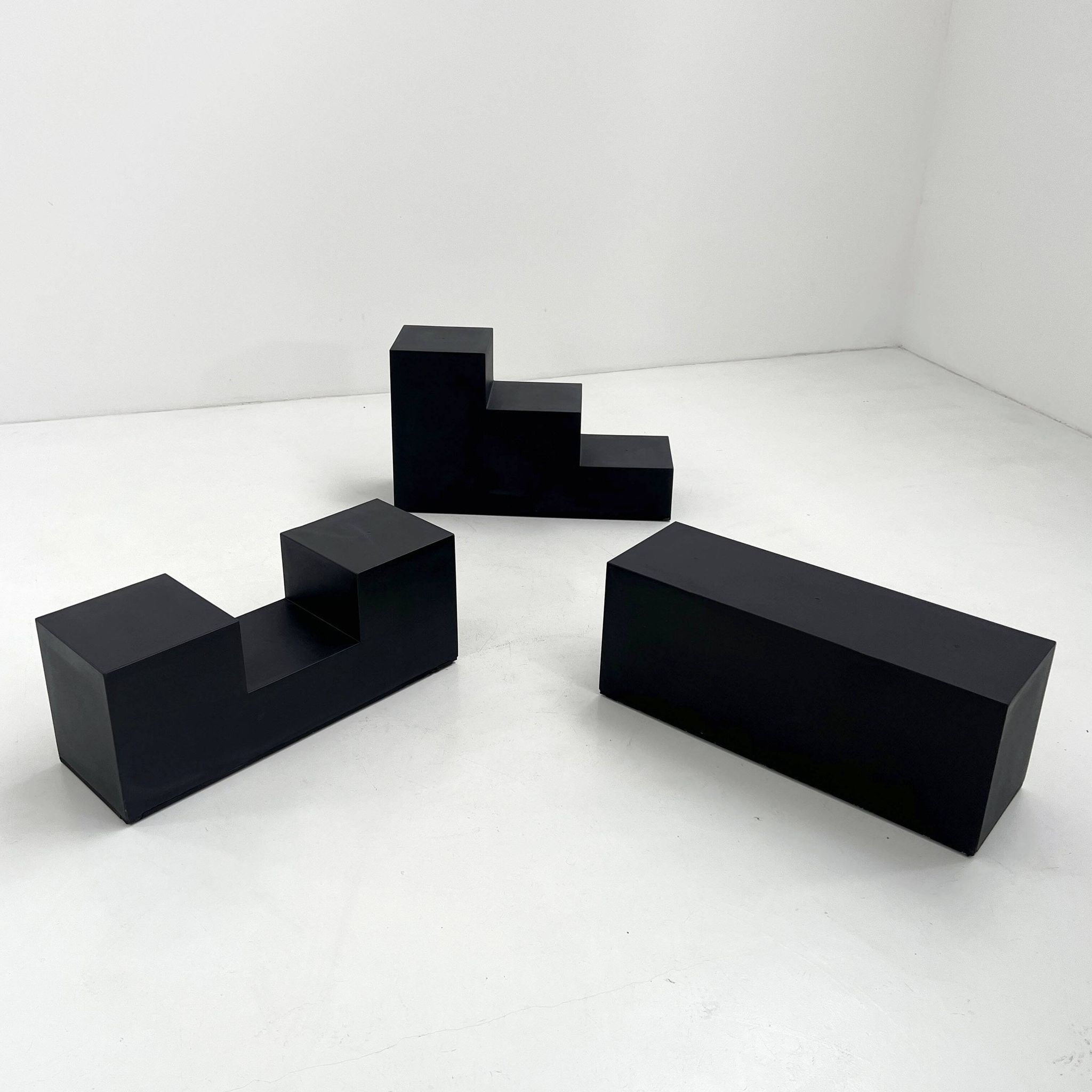 Set of 3 coffee tables Gli Scacchi by Mario Bellini for C&B Italia,