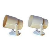 Pair of lacquered metal spotlights from the 1970s.