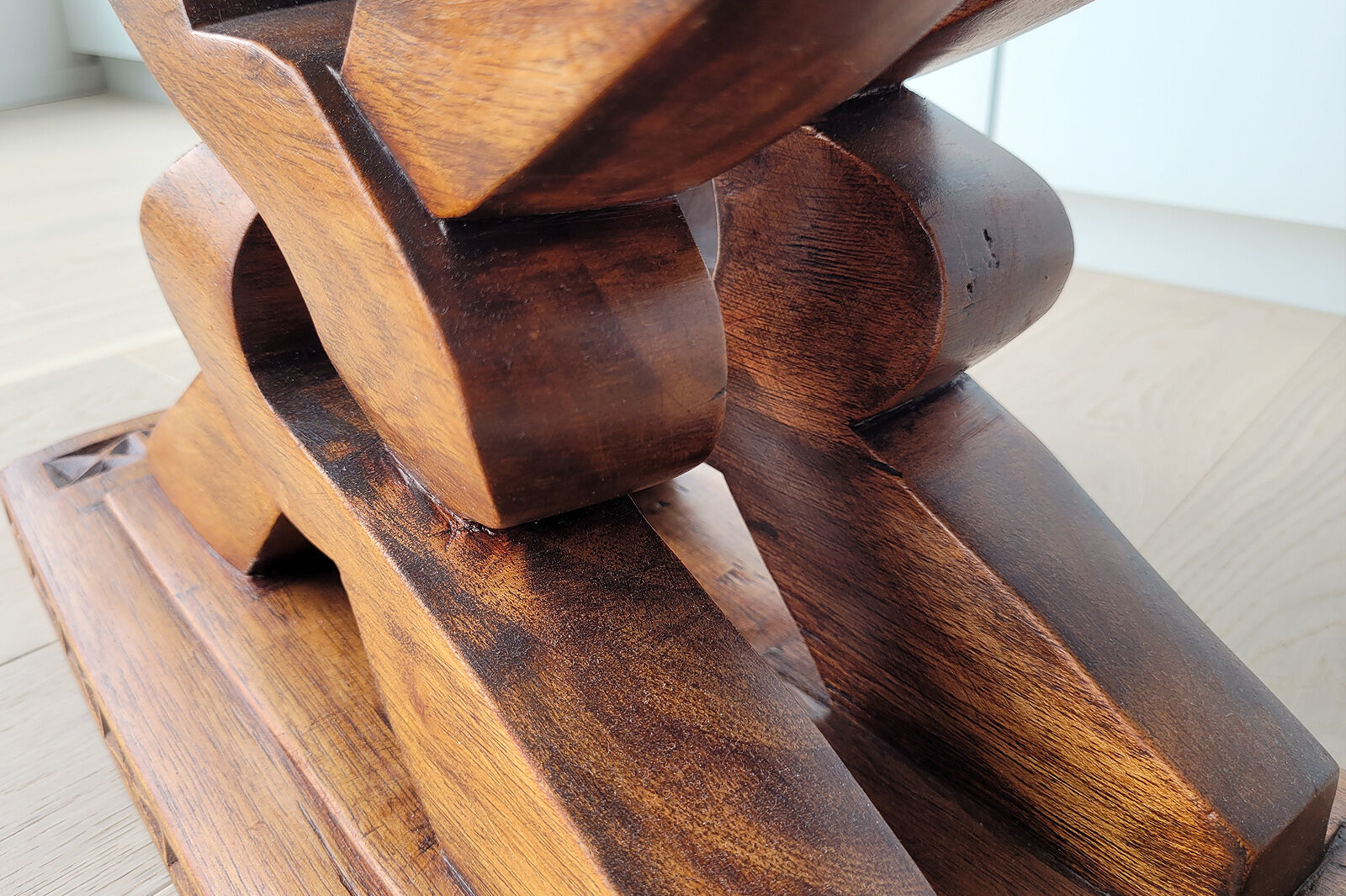 Tabouret ashanti ghanéen 'Wisdom Knot' Afrique