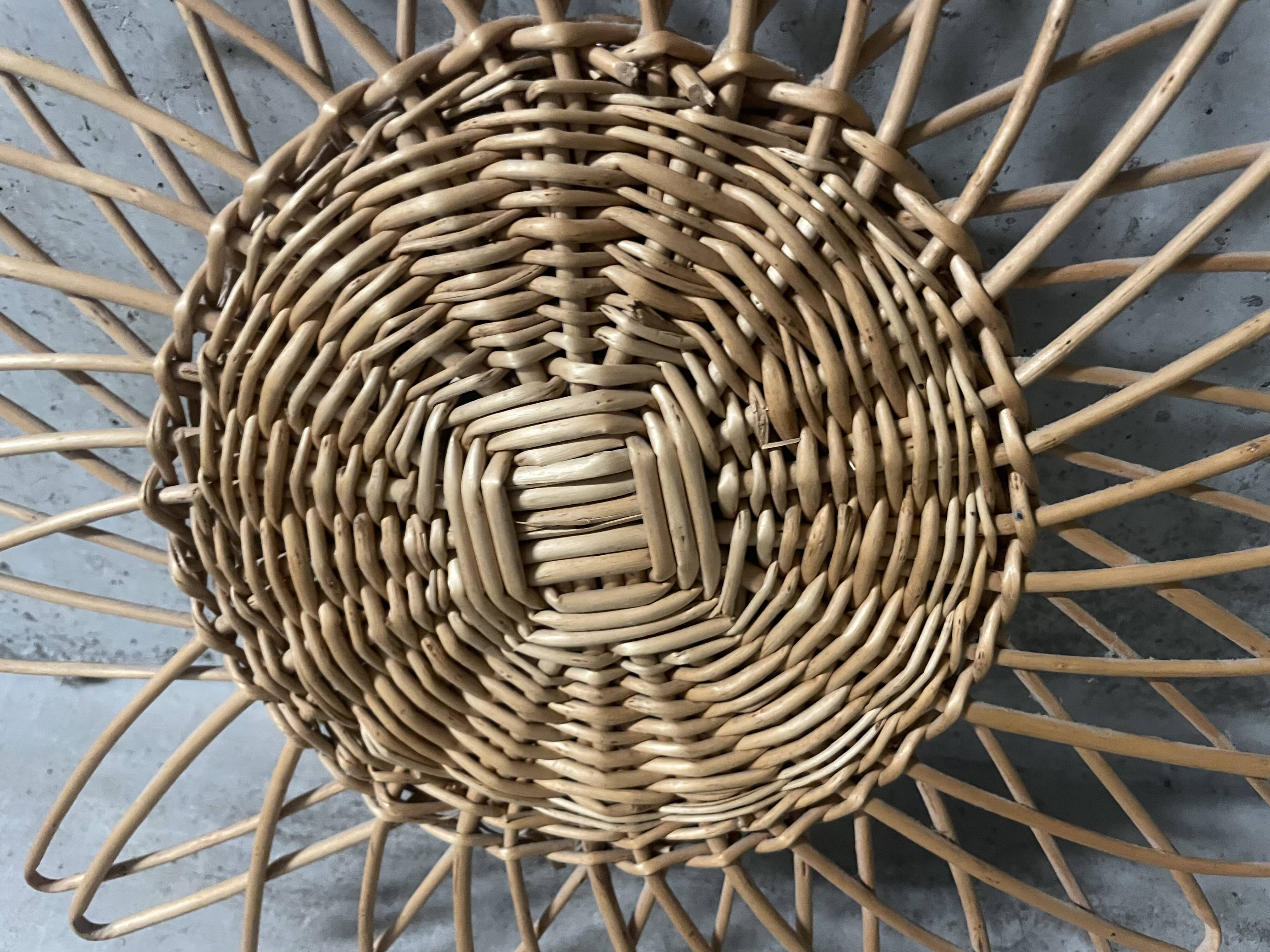 Wicker sun mirror