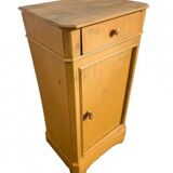 Chevet en bois peint en jaune