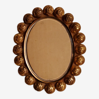 Art Deco photo frame in gilded bronze and gilded brass