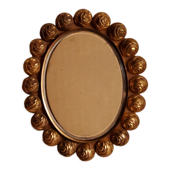 Art Deco photo frame in gilded bronze and gilded brass