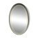 Vintage Oval Mirror with Lighting in Wooden Frame, Hillebrand Germany 1970s