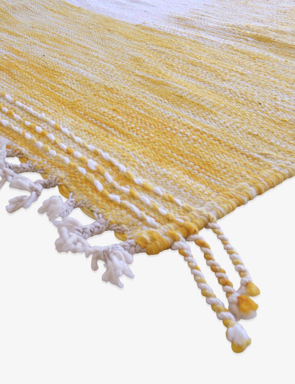 Yellow Kilim Rug - 10.2 x 6.4 ft