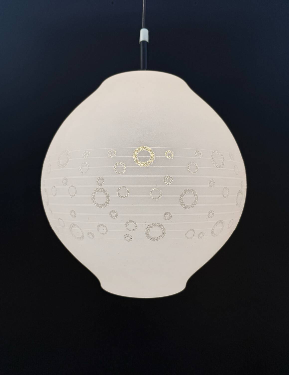 70s bubble glass pendant light