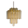Chandelier in brass and structured ice glass, 1950s, Austria