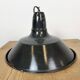 Industrial French Black Enamel Factory Pendant Lamp, 1960s