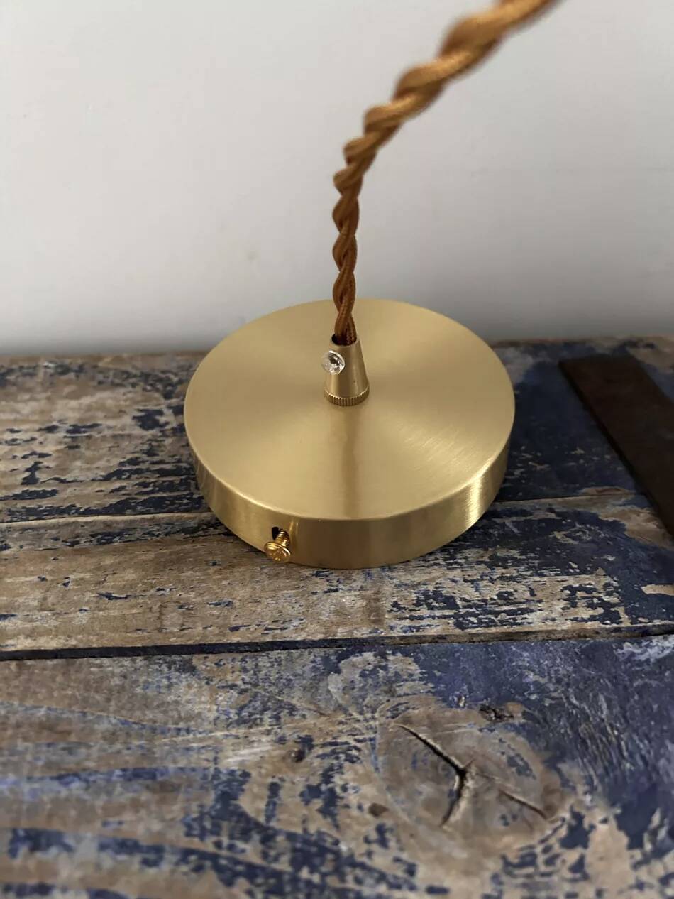 Amber glass pendant light