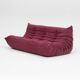 Canapé trois places Togo en bouclé bordeaux par Michel Ducaroy pour Ligne Roset