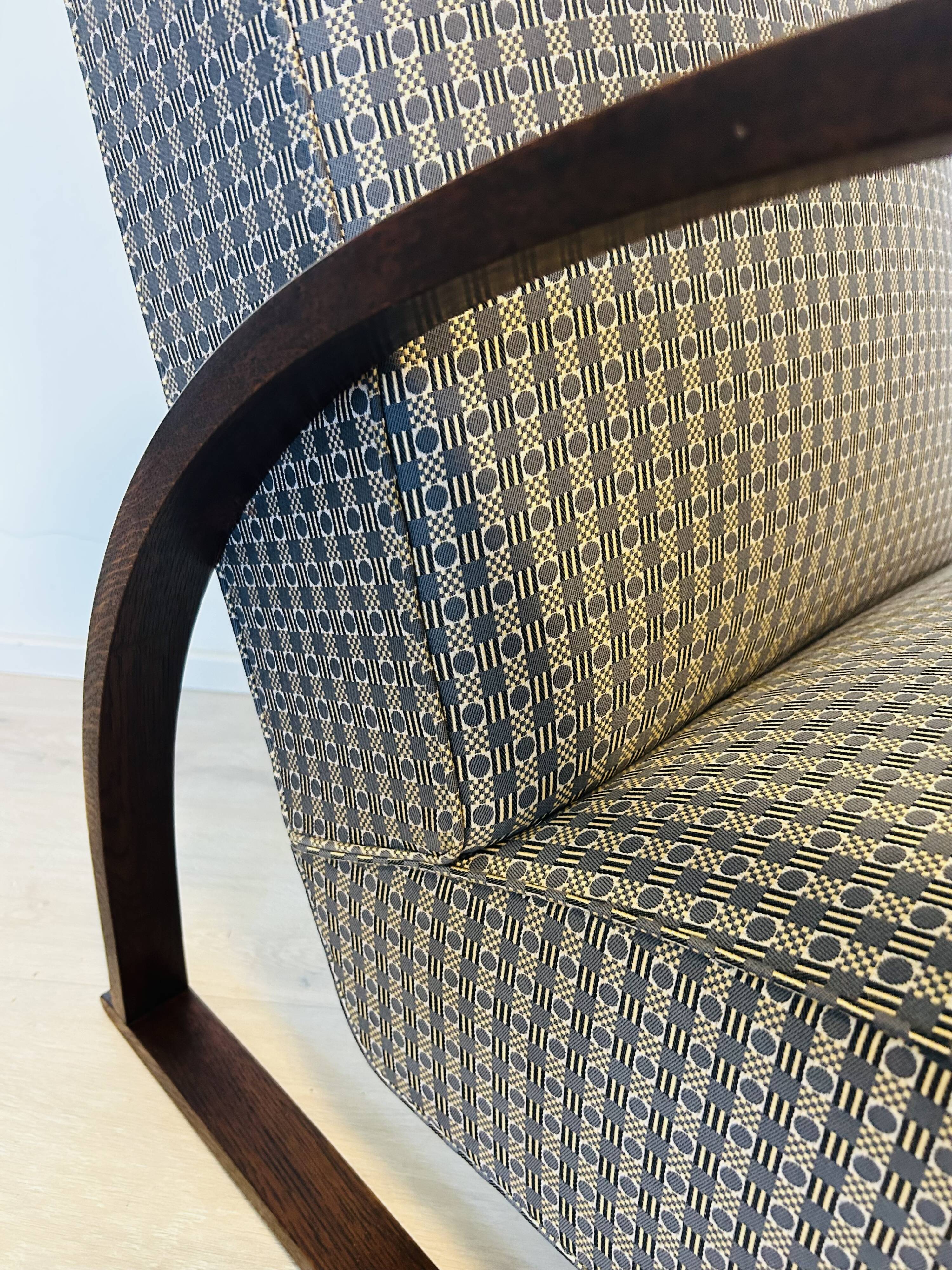 Fully restored Vintage Armchair by Jindrich Halabala model H-70 from Czechoslovakia 1950’s