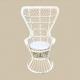 Wicker armchair Emmanuelle