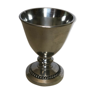 Coquetier en métal argenté