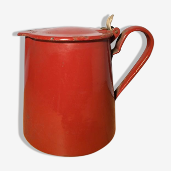 Basque red enamel coffeepot