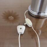 Brushed aluminum lamp and chrome aluminum typical 70s