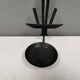 Vintage wall candle holder in wrought iron and hard pressed blue glass.
