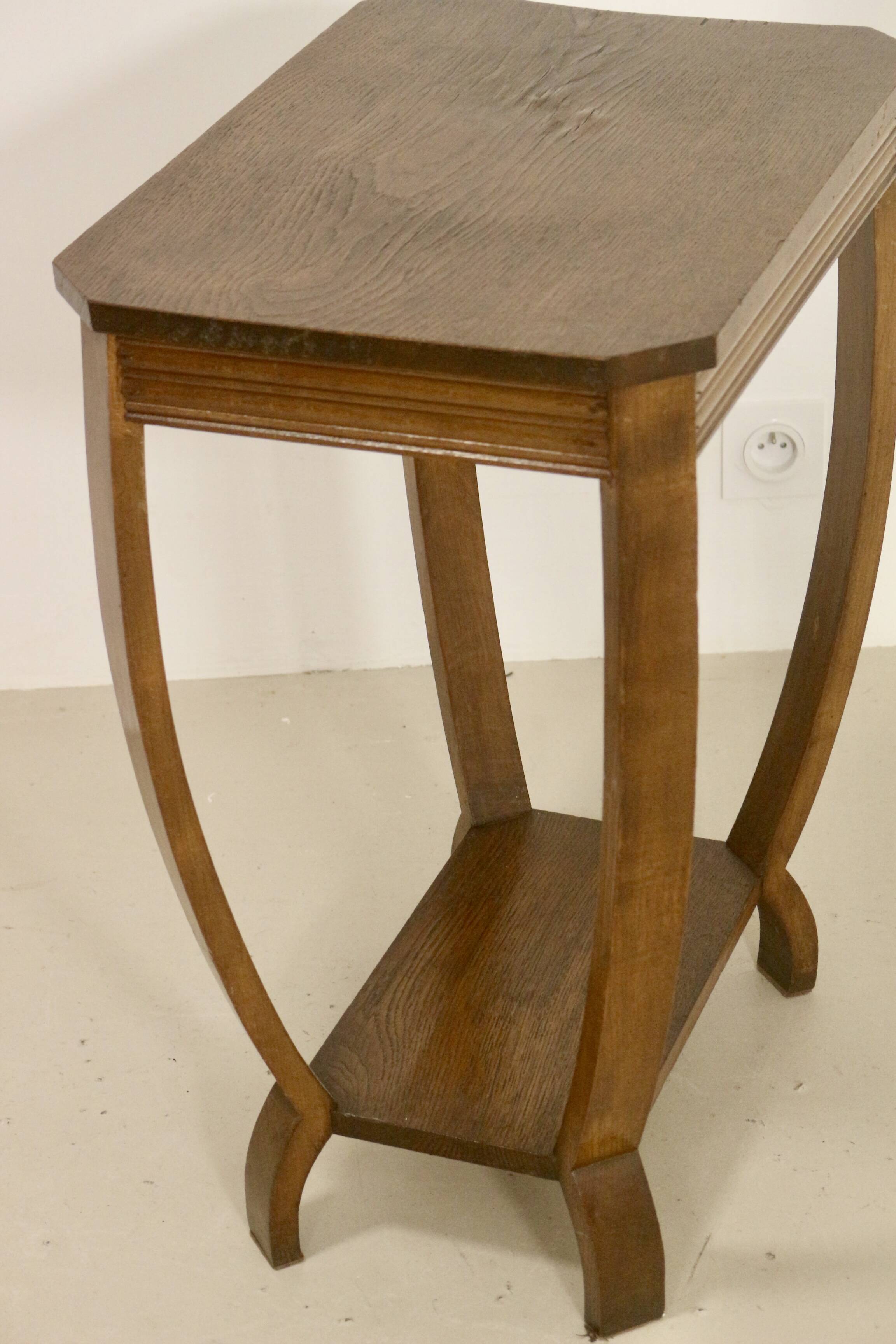 Art deco curved wood pedestal table ref bagatelle.