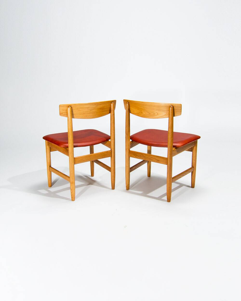 Set of 8 Mid Century Dining Chairs by Borge Mogensen, Swedish Design 1950’s