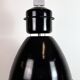 Large Black Industrial Factory Pendant Lamp from Elektrosvit, 1960s