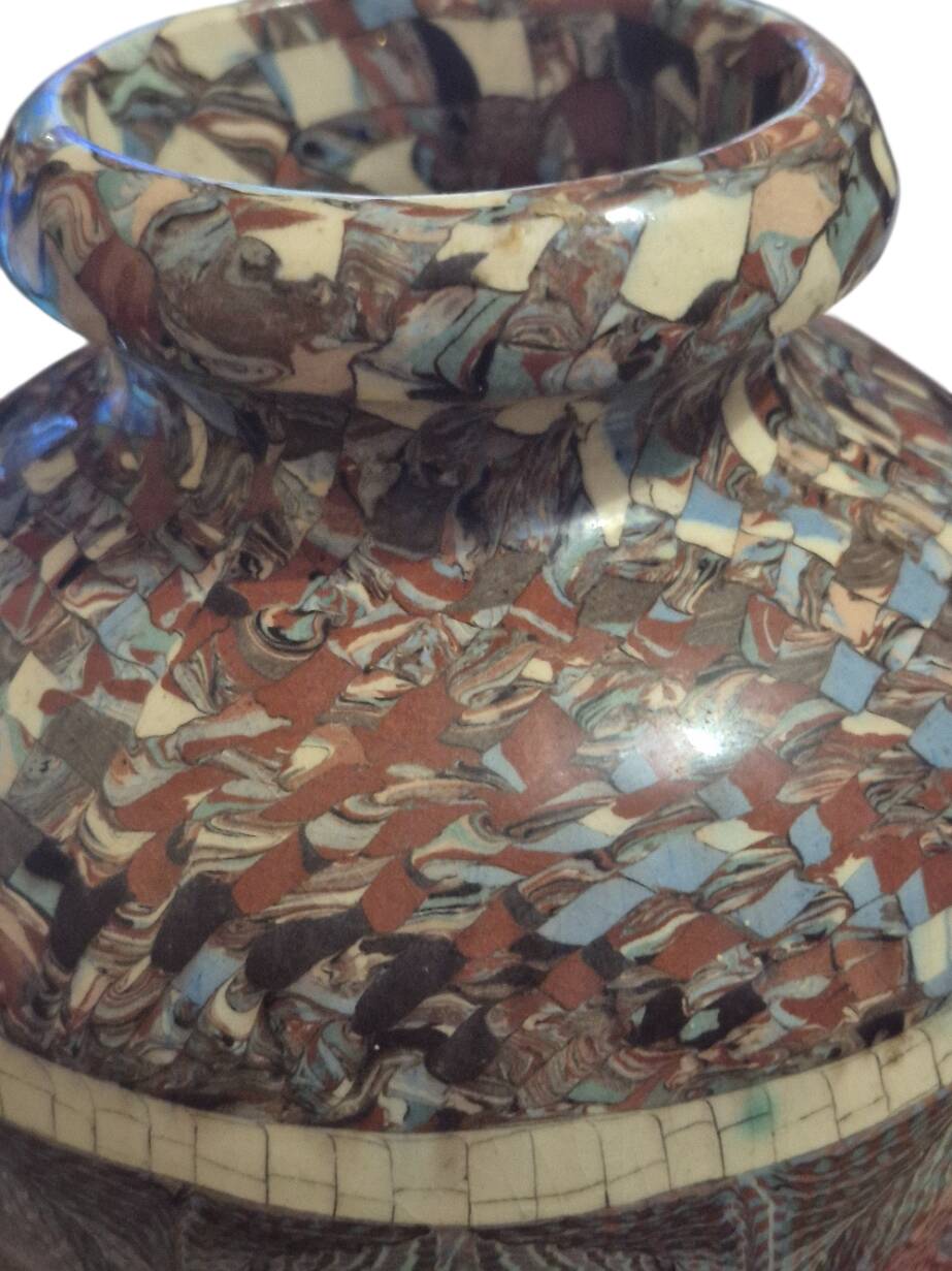 Large vase signed Jean Germino Vallauris