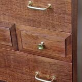 High chest of drawers, Stag brand, 1980s, vintage, United Kingdom