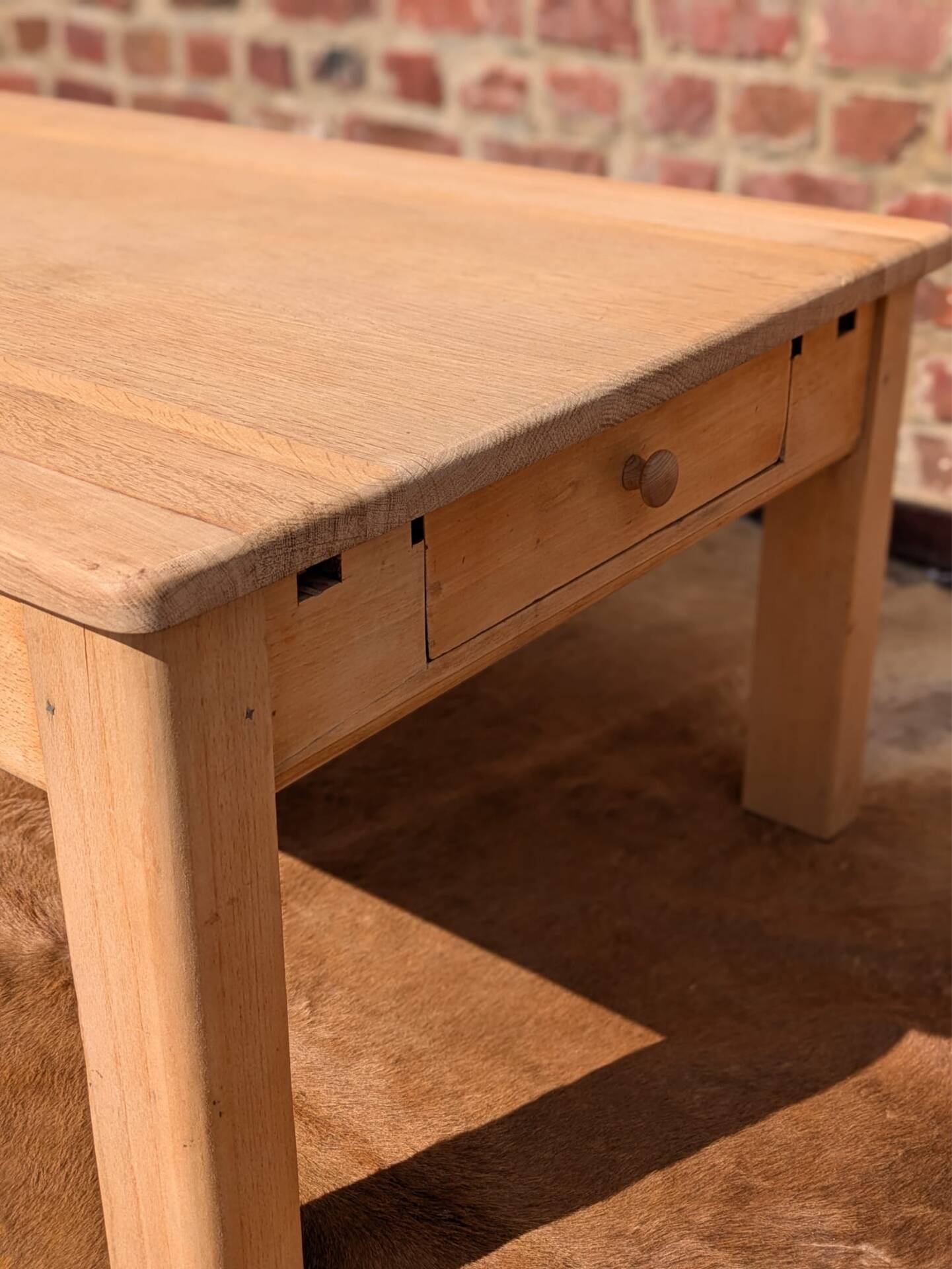 Light oak coffee table