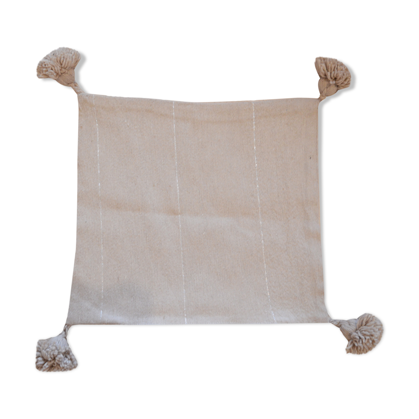 Pillow pompon moroccan white cream 48x48cm