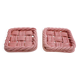 Woven pair of bottle coasters, in pink Vallauris earthenware.