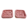 Woven pair of bottle coasters, in pink Vallauris earthenware.
