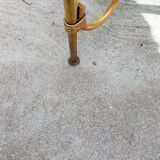 Gold metal and glass coffee table