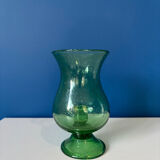 Vintage bubbled glass candle holder