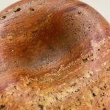 Vintage red travertine ashtray attributed to Sergio Asti for Up&up, Italy, 1970s