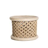 Set of 2 wooden bamiléké stools coffee tables