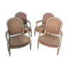 Series of 4 Louis XVI period armchairs