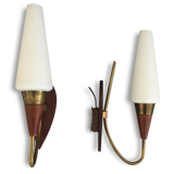 Pair of sconces Scandinavian 1950