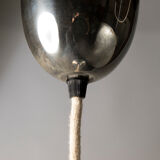 Scandinavian suspension lamp in brushed aluminum