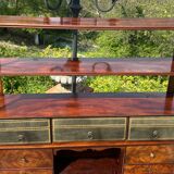 19th century flamed mahogany stepped desk